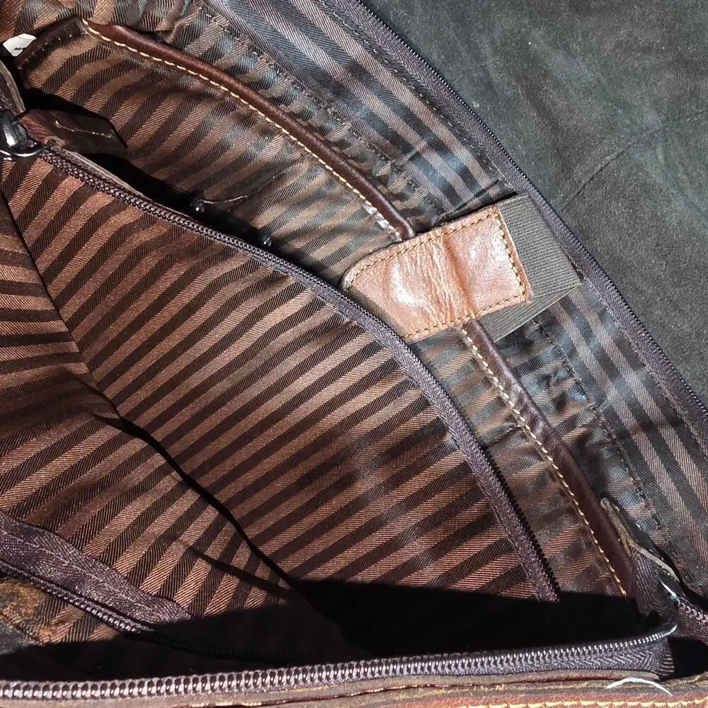 JACK GEORGES VOYAGER LEATHER MESSENGER CROSSBODY BAG